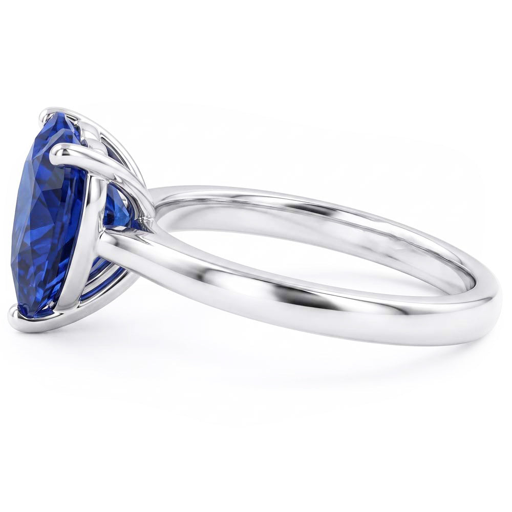 Natural Sapphire Ring 2.50ct - White Gold 14K