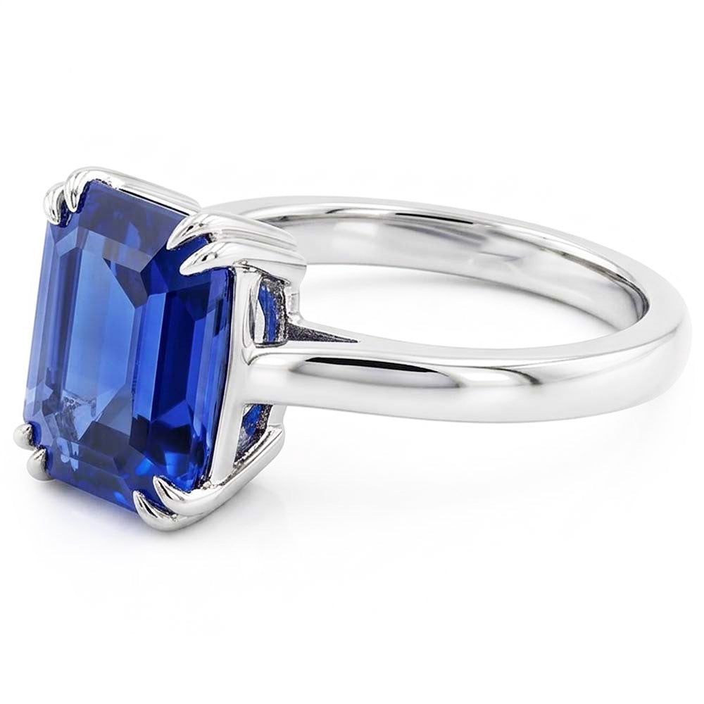 Natural Sapphire Ring 2.50ct - White Gold 14K