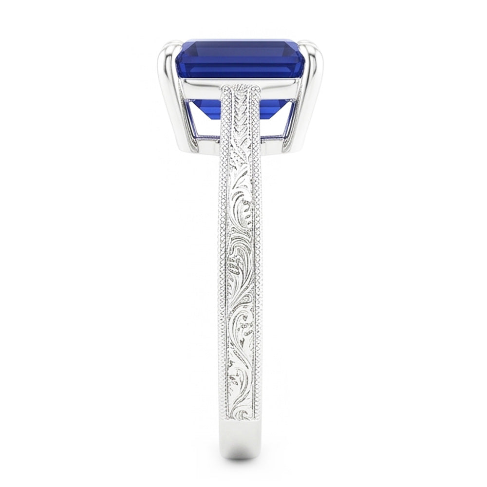 Natural Sapphire Ring 2.50ct - White Gold 14K