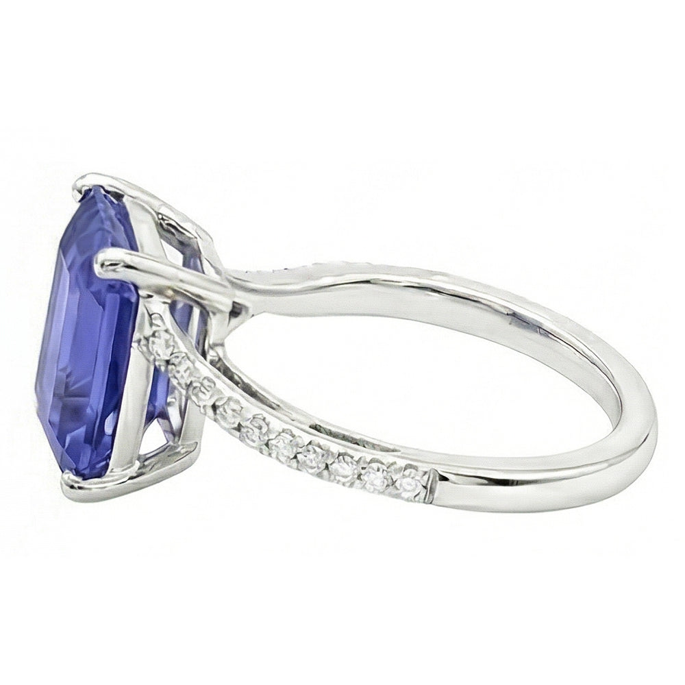 Natural Sapphire Ring 2.50ct - White Gold 14K