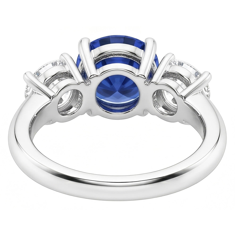 Natural Sapphire Ring 2.50ct - White Gold 14K