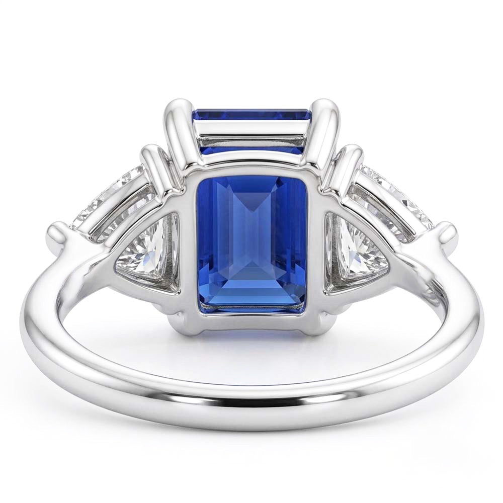 Natural Sapphire Ring 2.50ct - White Gold 14K