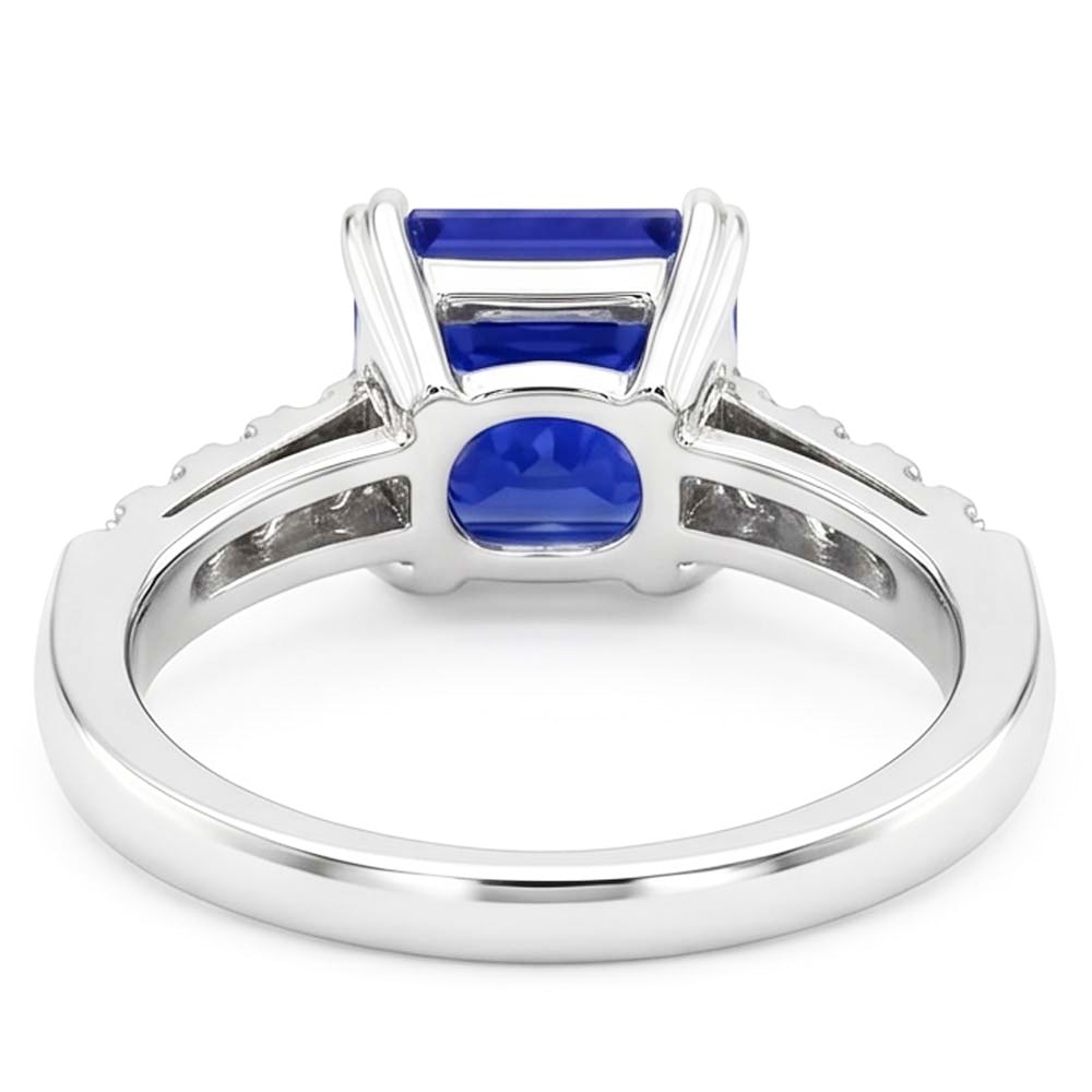 Natural Sapphire Ring 2.50ct - White Gold 14K
