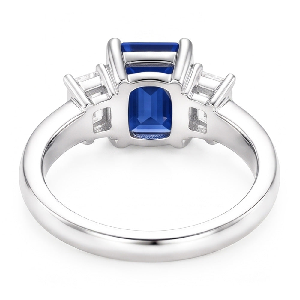 Natural Sapphire Ring 2.50ct - White Gold 14K