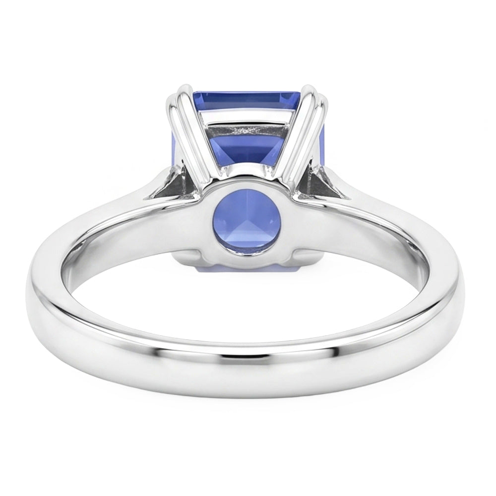 Natural Sapphire Ring 2.50ct - White Gold 14K