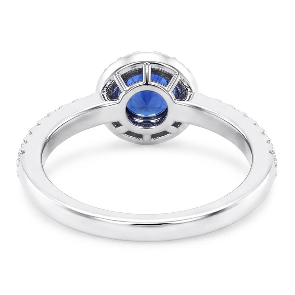 Natural Sapphire Ring 2.50ct - White Gold 14K