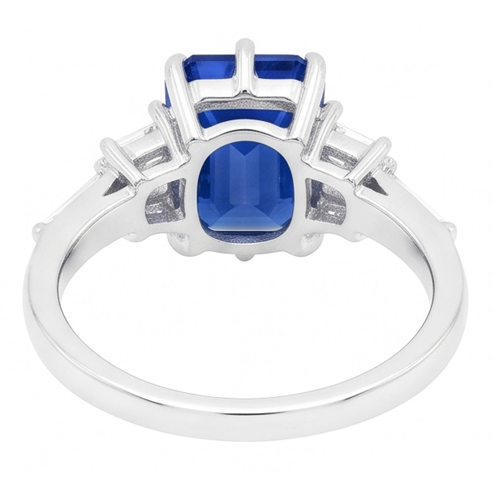 Natural Sapphire Ring 2.50ct - White Gold 14K