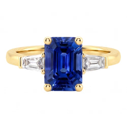 Natural Sapphire Ring 2.50ct - Yellow Gold 14K
