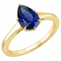 Natural Sapphire Ring 2.50ct - Yellow Gold 14K