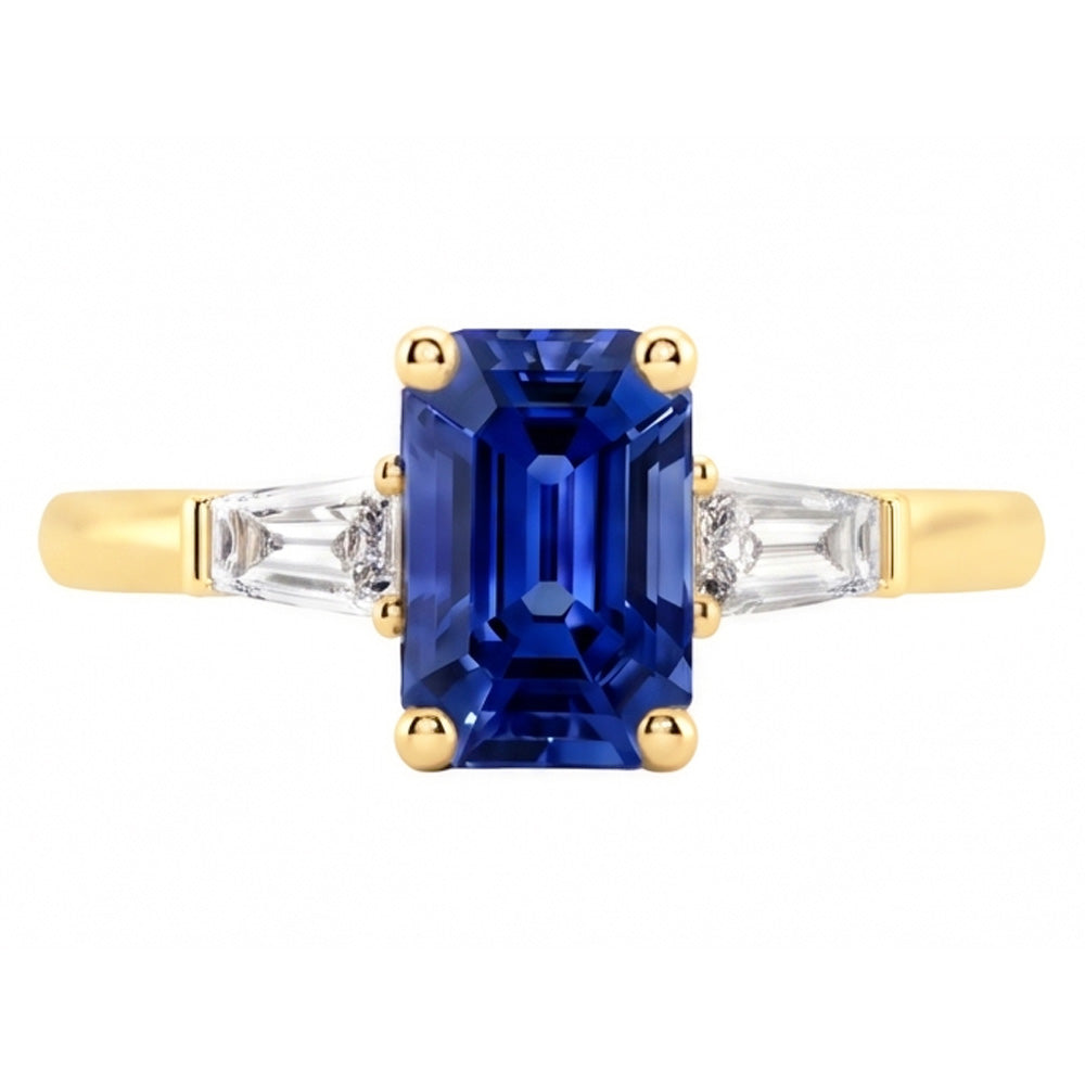 Natural Sapphire Ring 2.50ct - Yellow Gold 14K