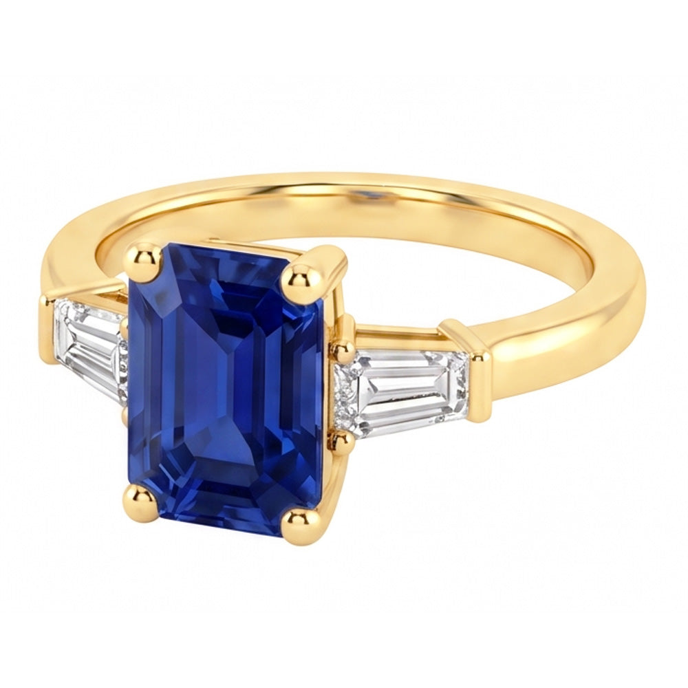 Natural Sapphire Ring 2.50ct - Yellow Gold 14K