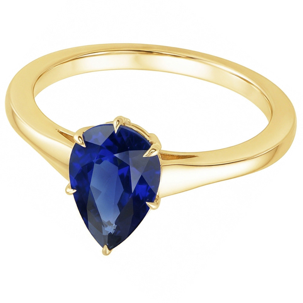 Natural Sapphire Ring 2.50ct - Yellow Gold 14K