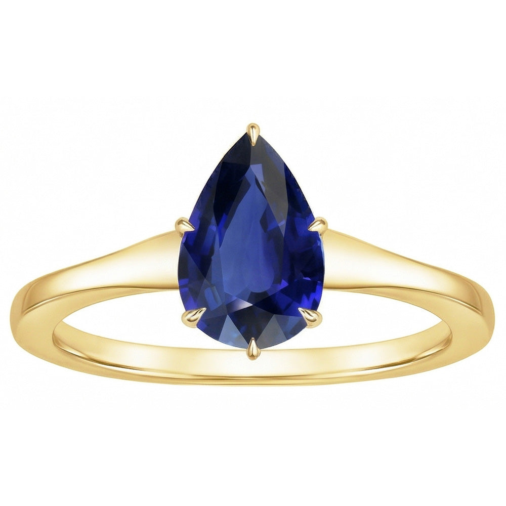 Natural Sapphire Ring 2.50ct - Yellow Gold 14K