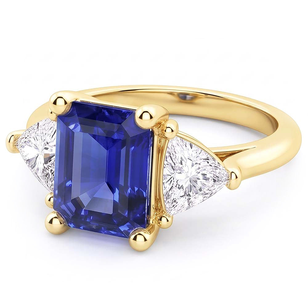 Natural Sapphire Ring 2.50ct - Yellow Gold 14K