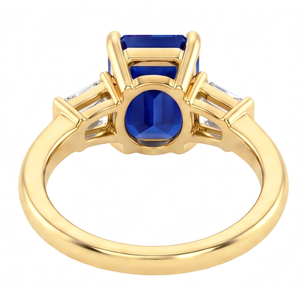Natural Sapphire Ring 2.50ct - Yellow Gold 14K