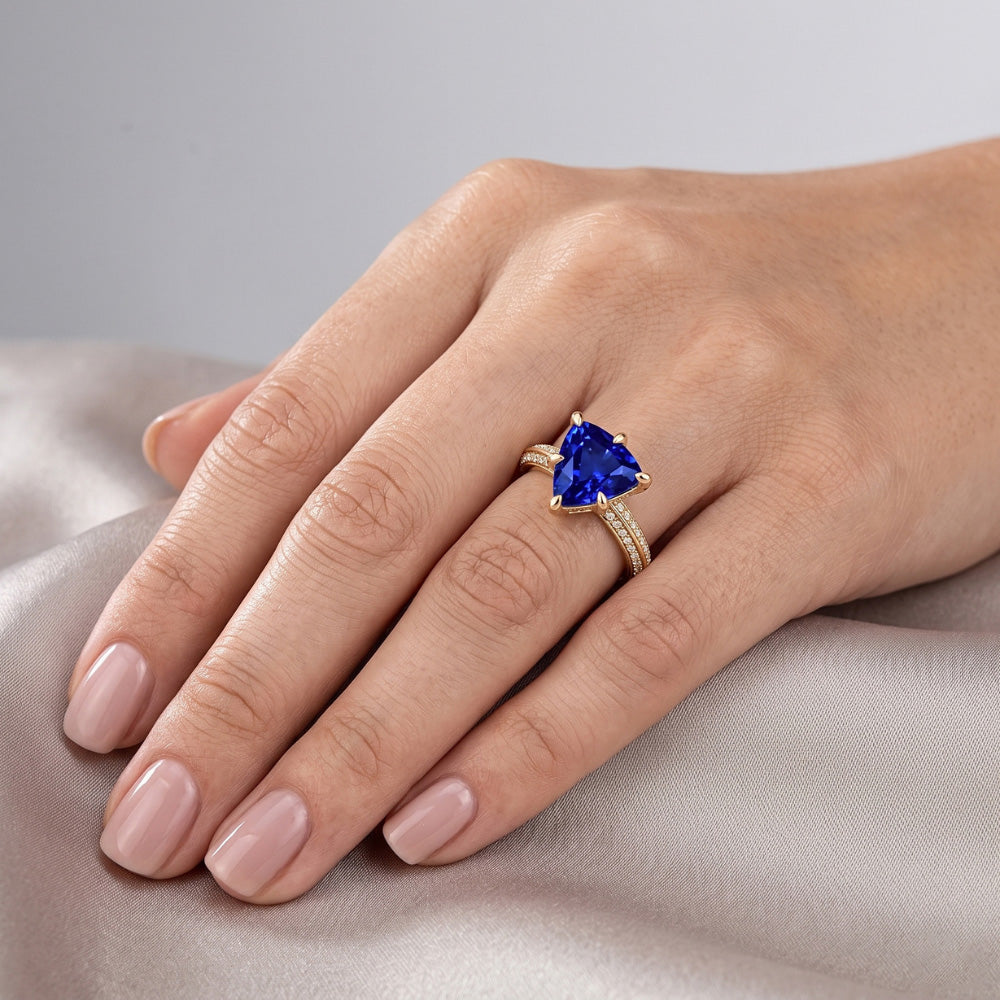 Natural Sapphire Ring 2.50ct - Yellow Gold 14K