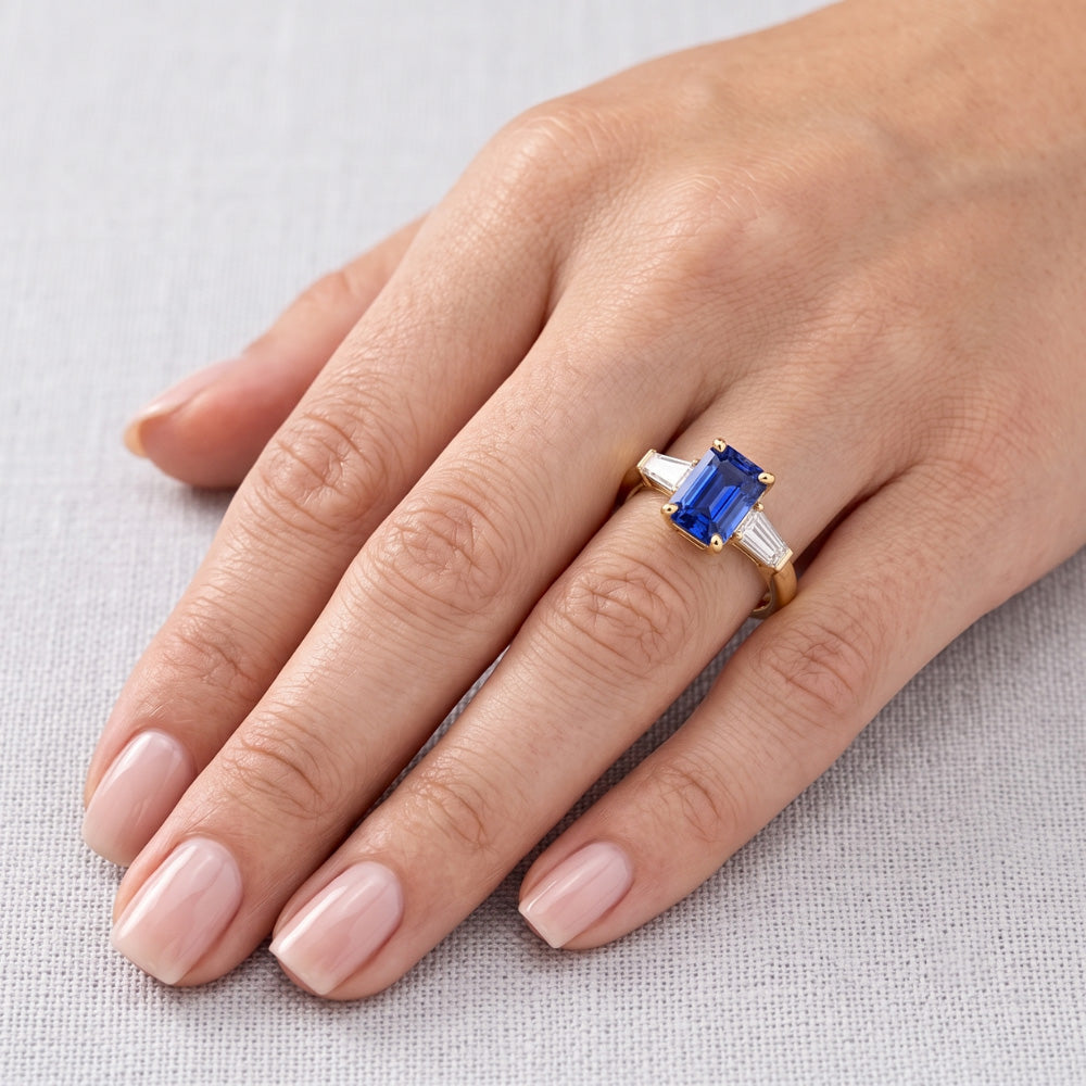 Natural Sapphire Ring 2.50ct - Yellow Gold 14K