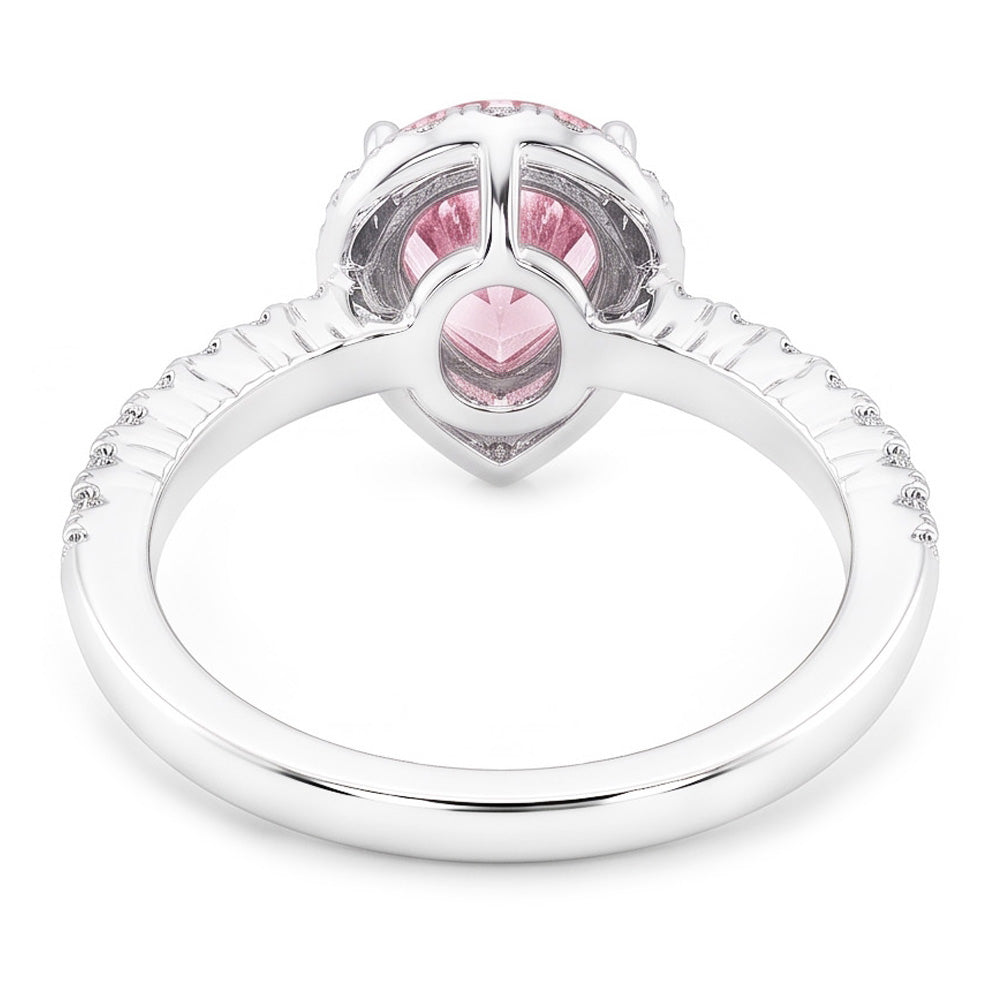 Natural Sapphire Ring 2.81ct - White Gold 14K