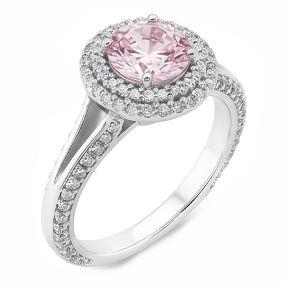 Natural Sapphire Ring 2.88ct - White Gold 14K