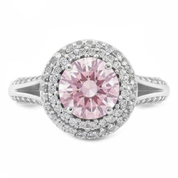 Natural Sapphire Ring 2.88ct - White Gold 14K