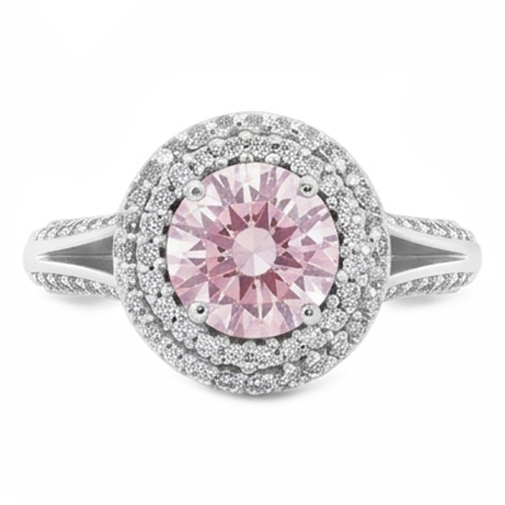 Natural Sapphire Ring 2.88ct - White Gold 14K