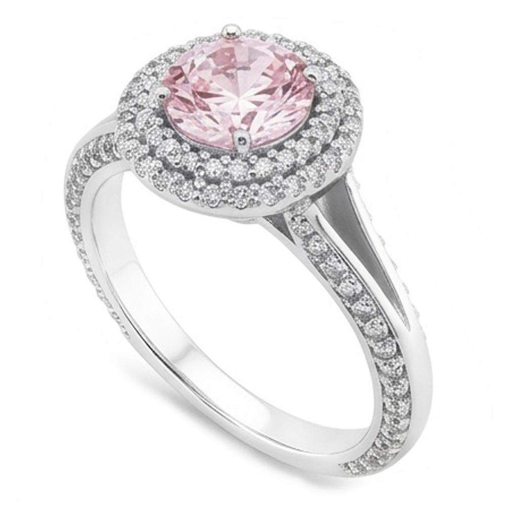 Natural Sapphire Ring 2.88ct - White Gold 14K