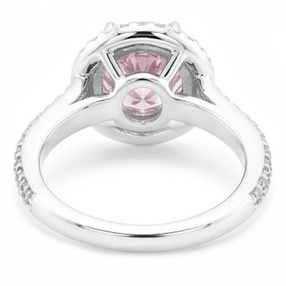 Natural Sapphire Ring 2.88ct - White Gold 14K