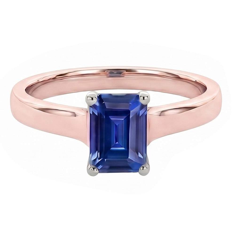 Natural Sapphire Ring 2ct - Rose Gold 14K