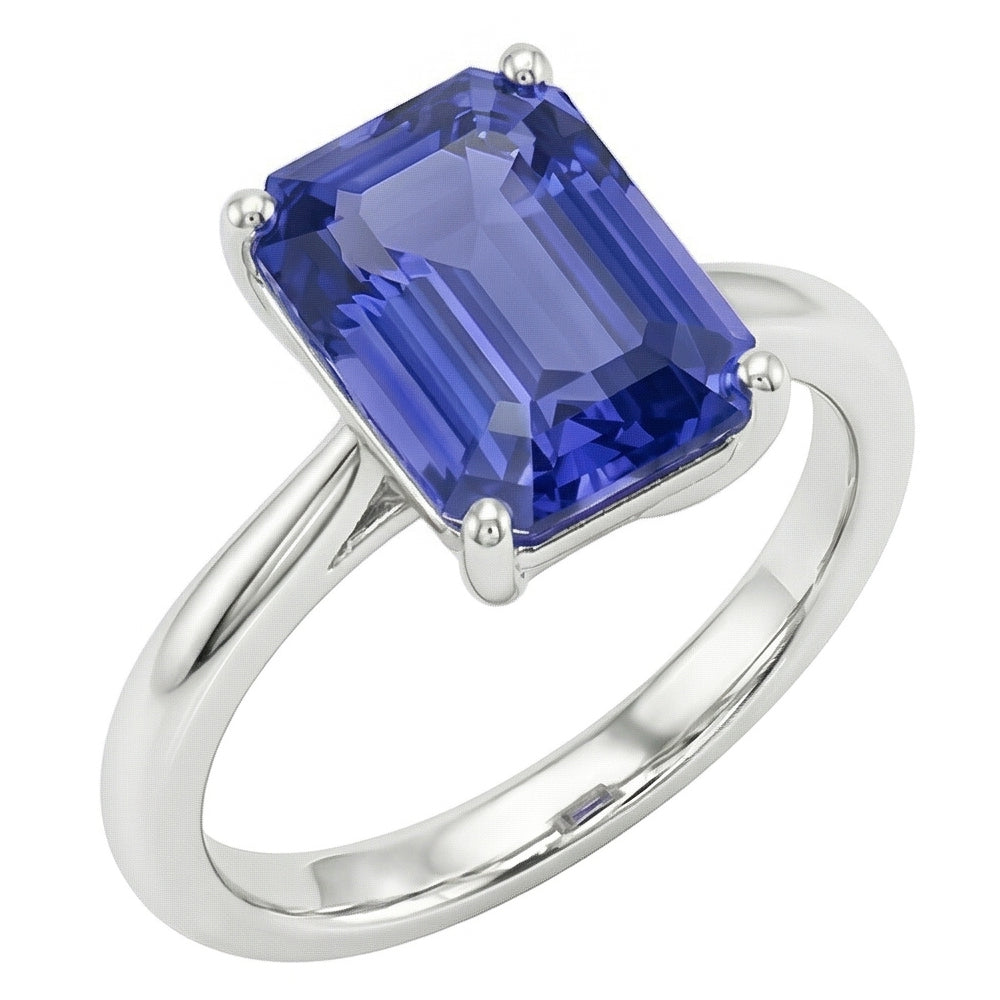Natural Sapphire Ring 2ct - White Gold 14K