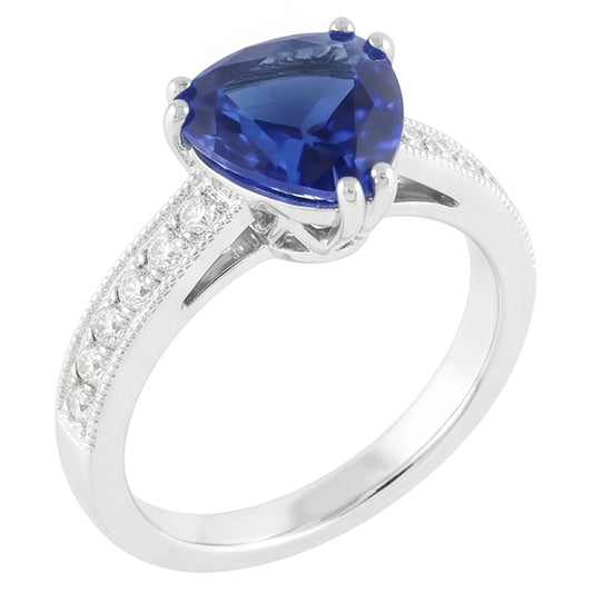 Natural Sapphire Ring 2ct - White Gold 14K