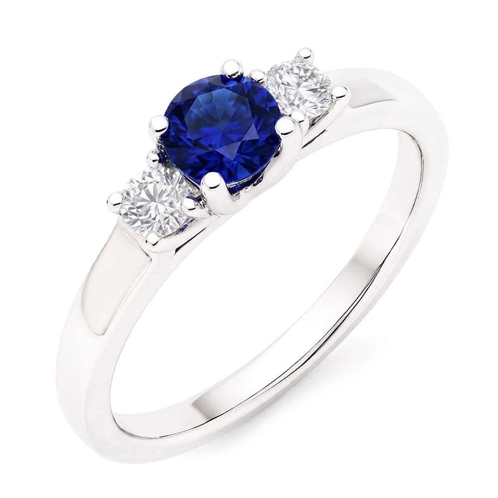 Natural Sapphire Ring 2ct - White Gold 14K