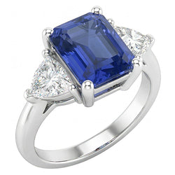 Natural Sapphire Ring 2ct - White Gold 14K