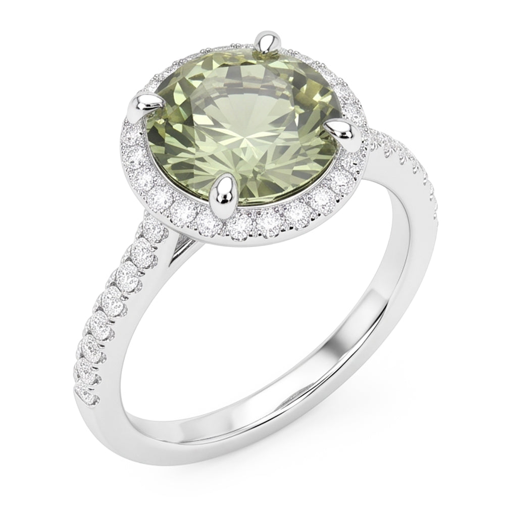 Natural Sapphire Ring 2ct - White Gold 14K