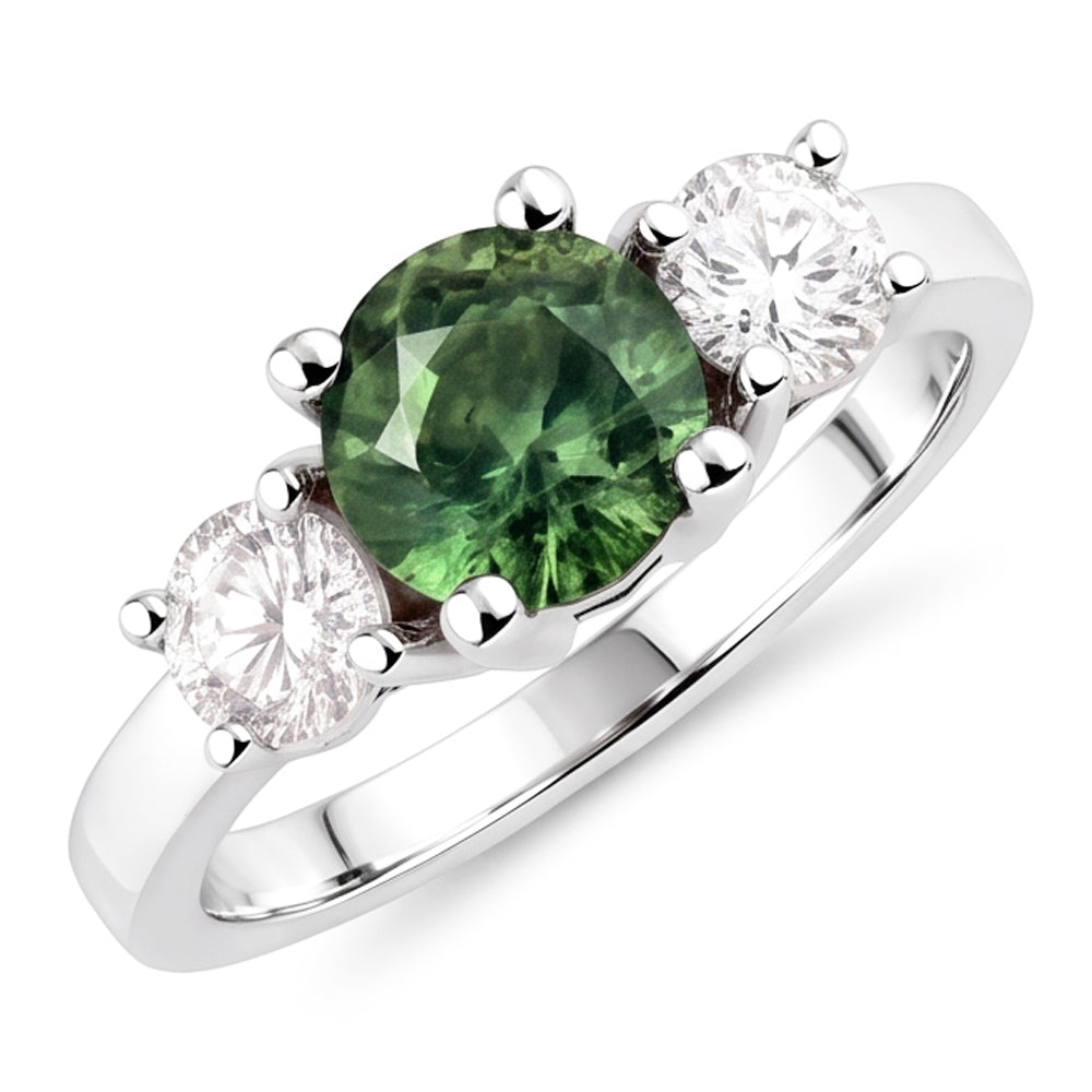 Natural Sapphire Ring 2ct - White Gold 14K