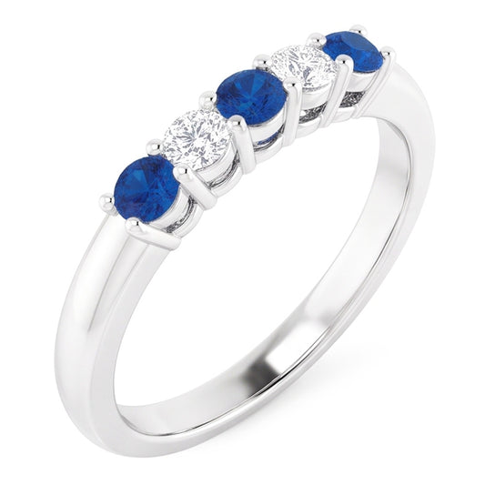 Natural Sapphire Ring 2ct - White Gold 14K