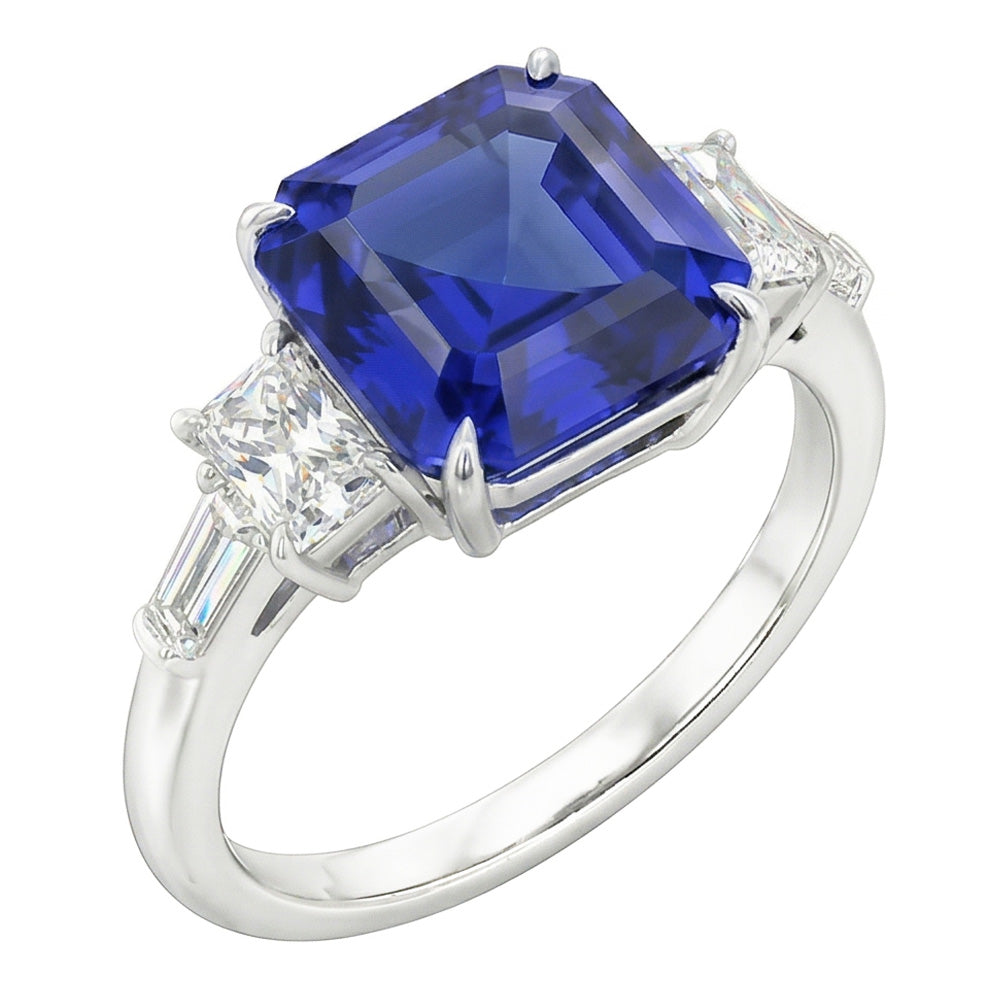 Natural Sapphire Ring 2ct - White Gold 14K