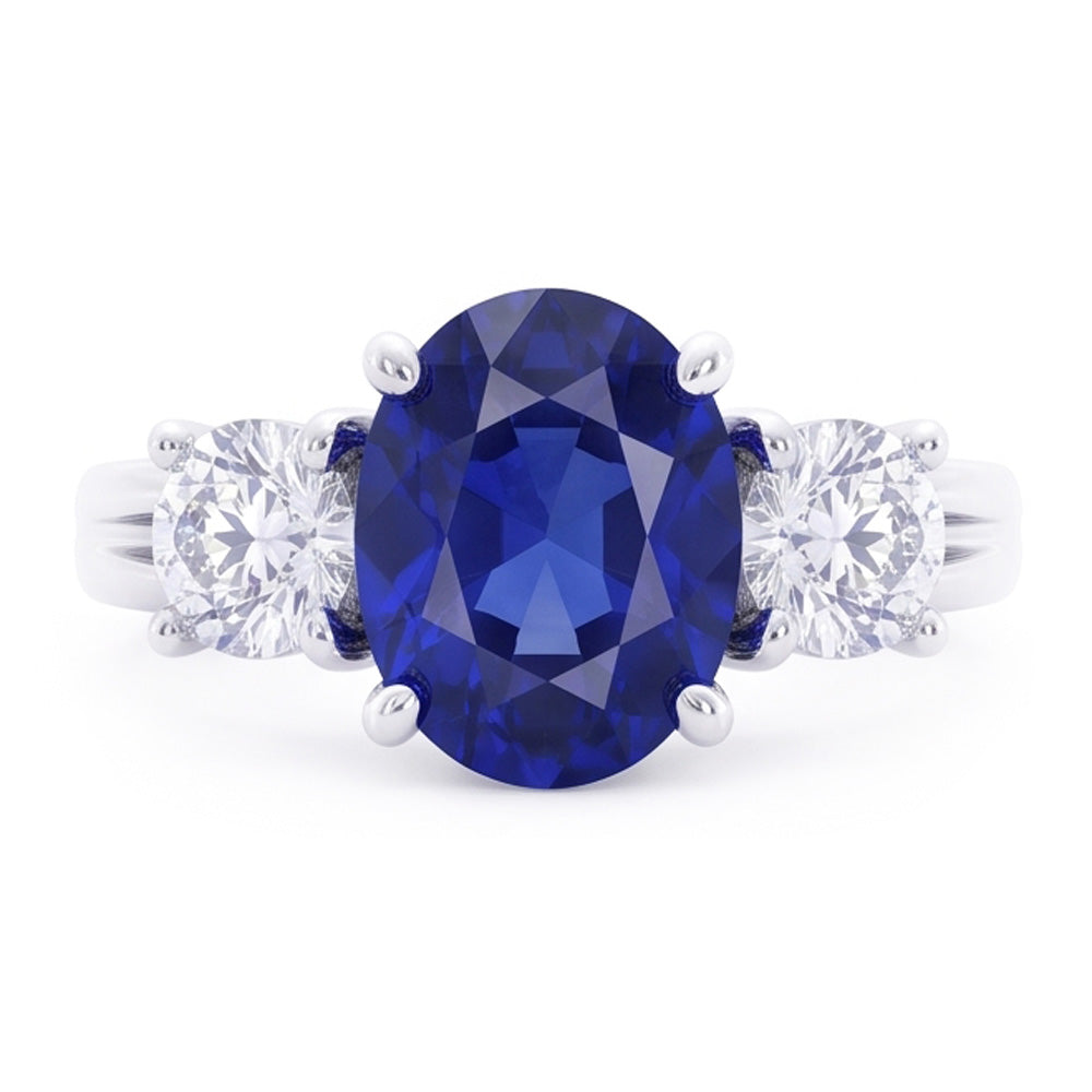 Natural Sapphire Ring 2ct - White Gold 14K