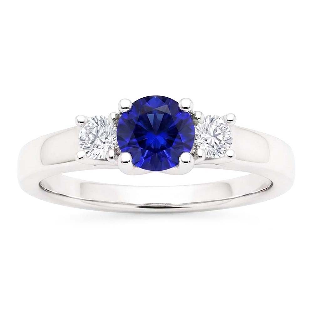 Natural Sapphire Ring 2ct - White Gold 14K