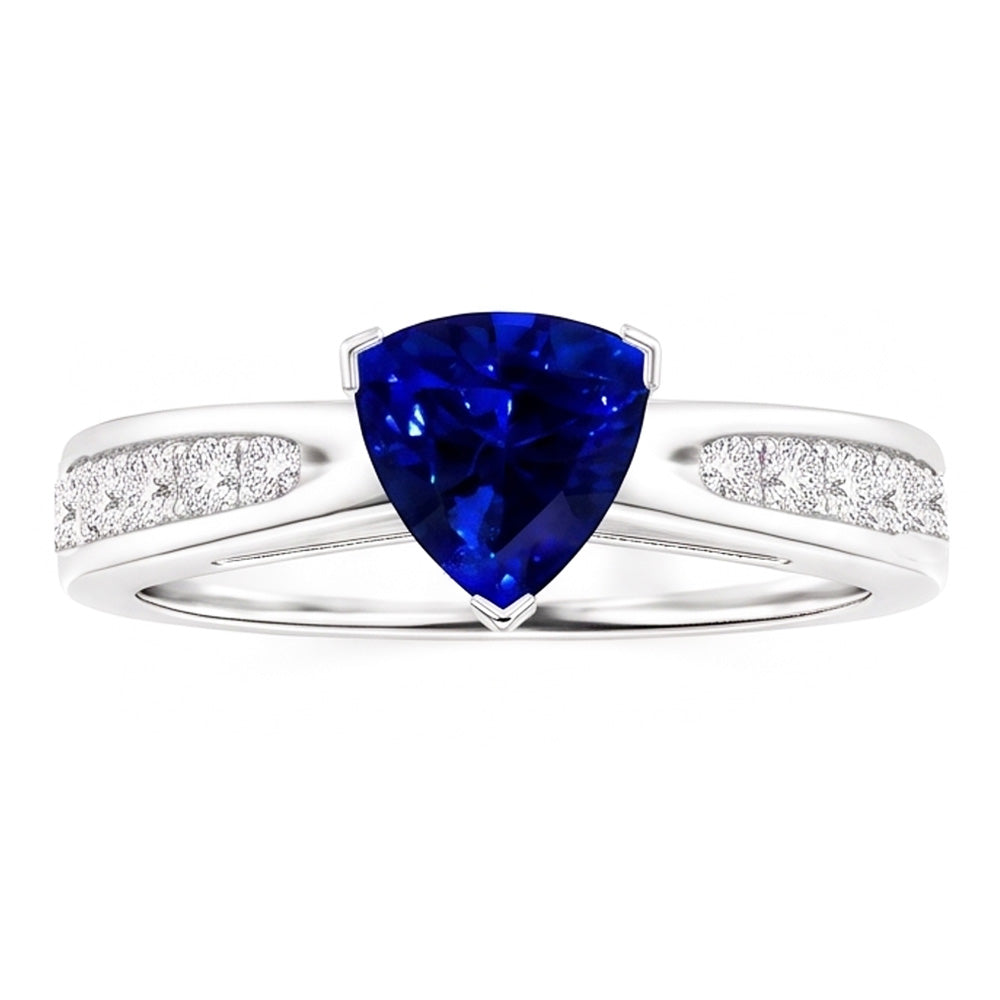 Natural Sapphire Ring 2ct - White Gold 14K