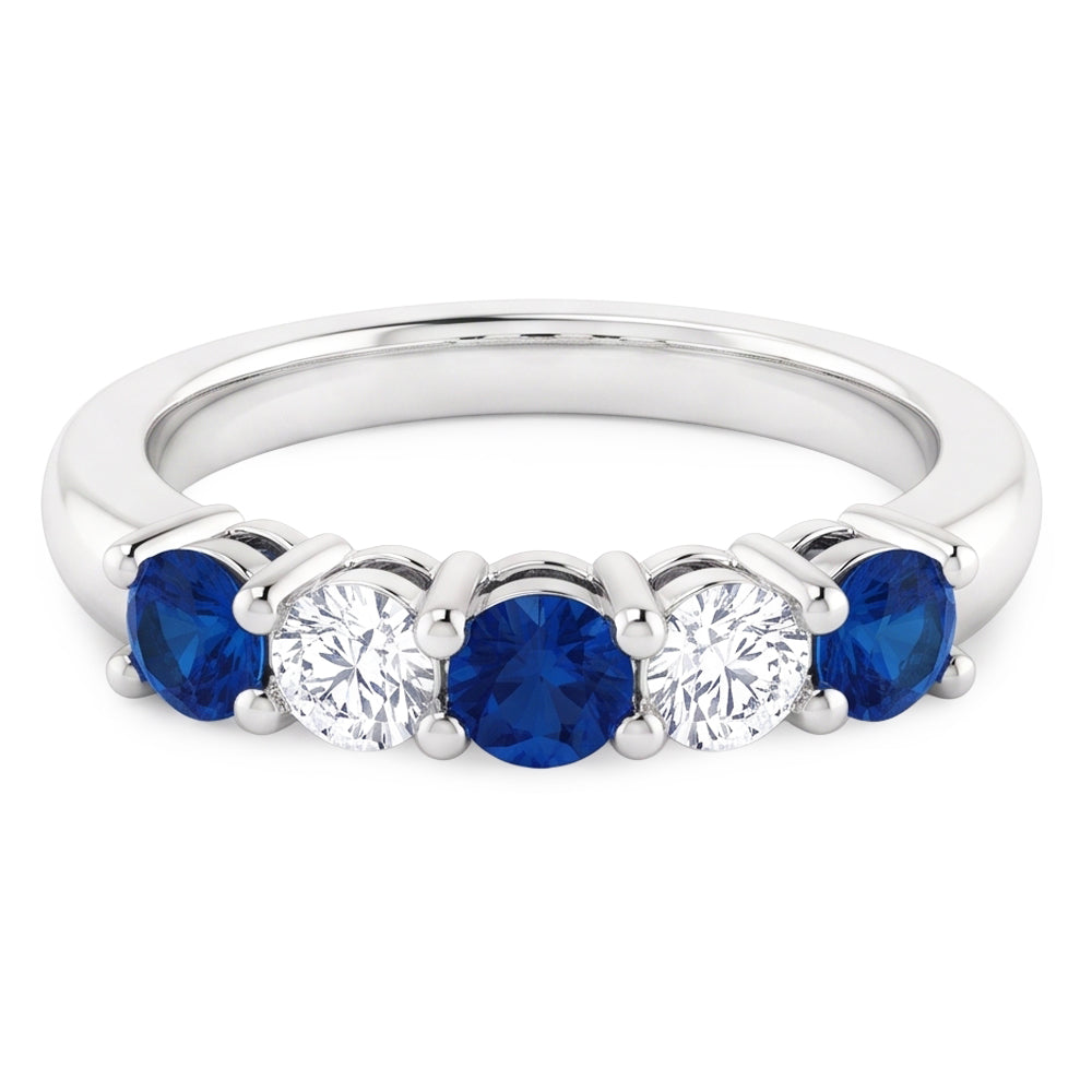 Natural Sapphire Ring 2ct - White Gold 14K