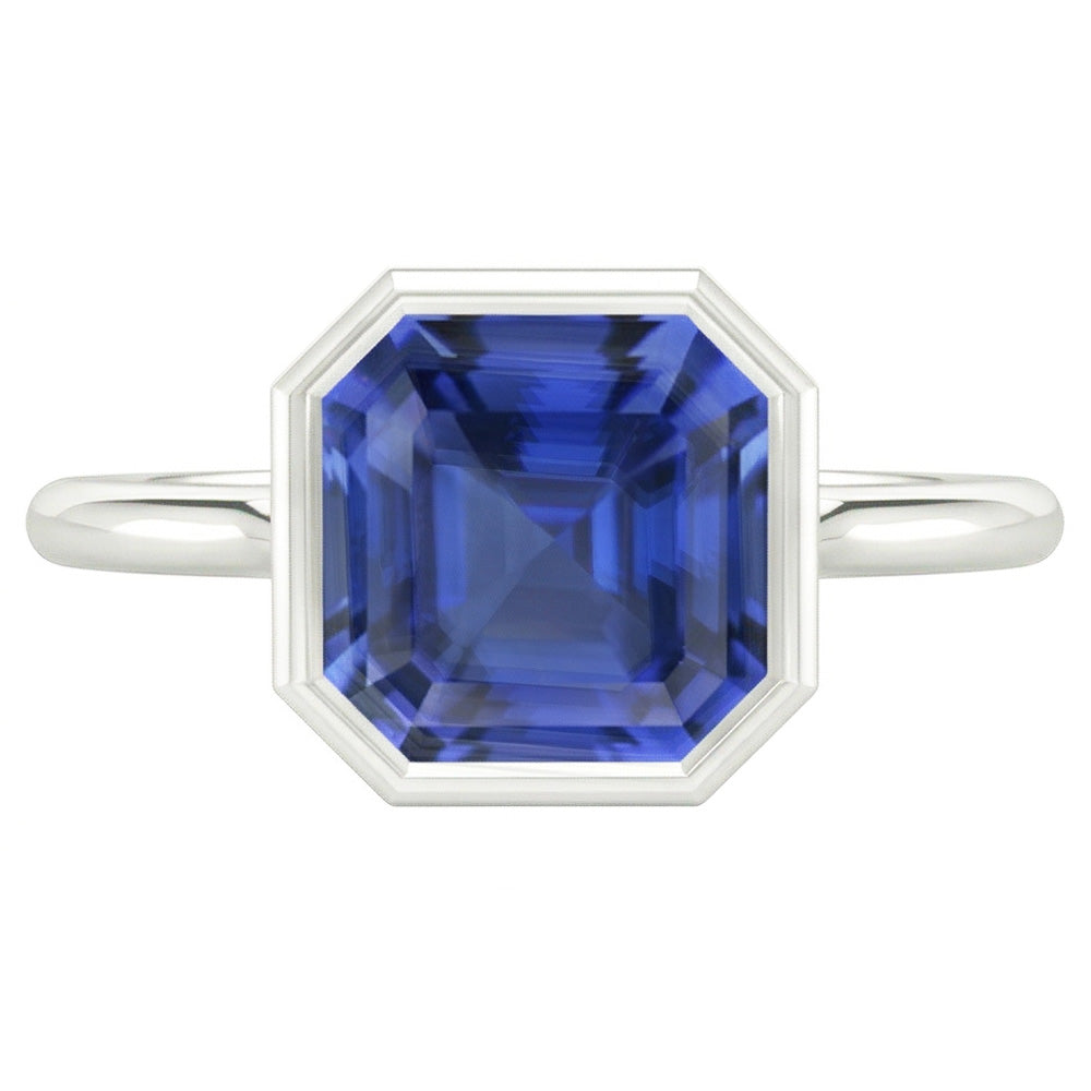 Natural Sapphire Ring 2ct - White Gold 14K