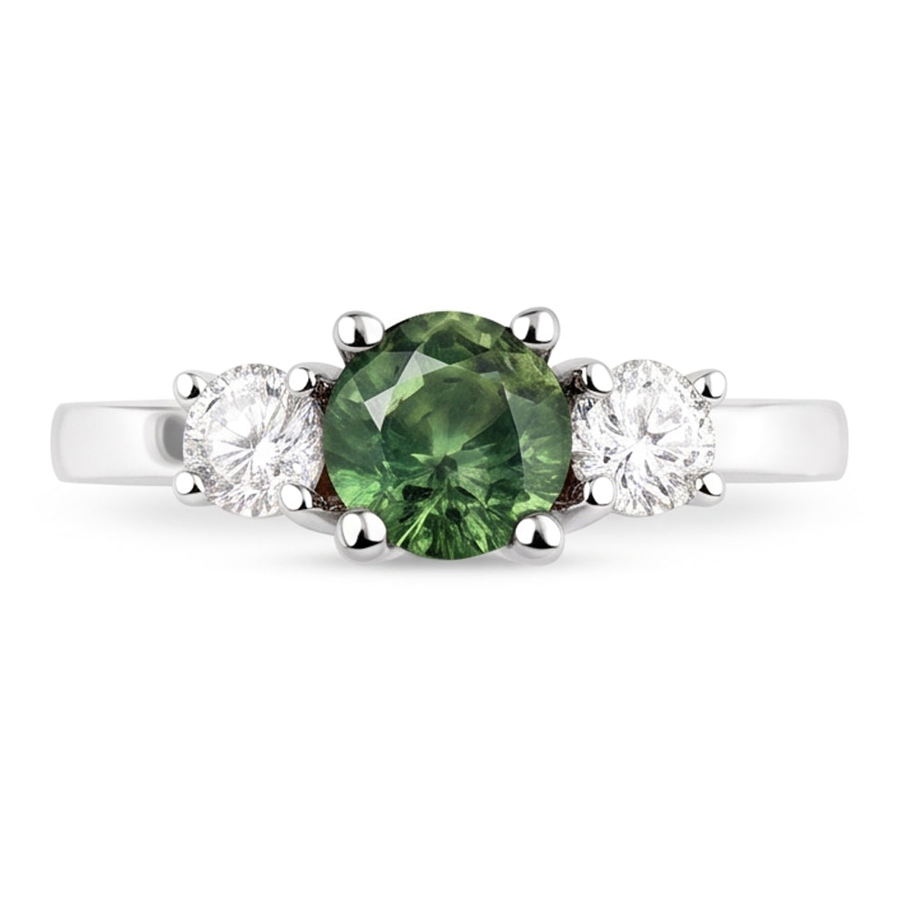 Natural Sapphire Ring 2ct - White Gold 14K