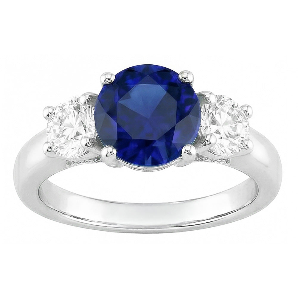 Natural Sapphire Ring 2ct - White Gold 14K