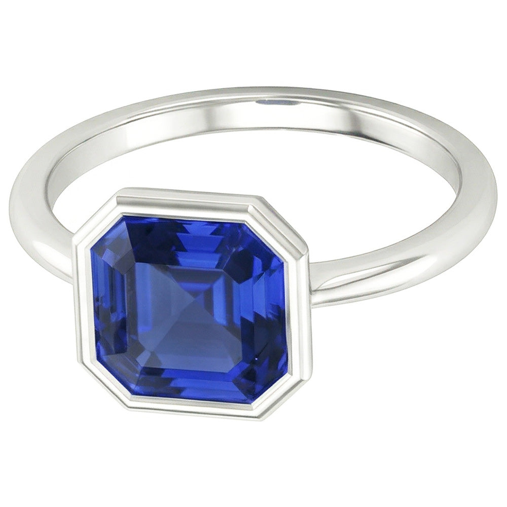 Natural Sapphire Ring 2ct - White Gold 14K