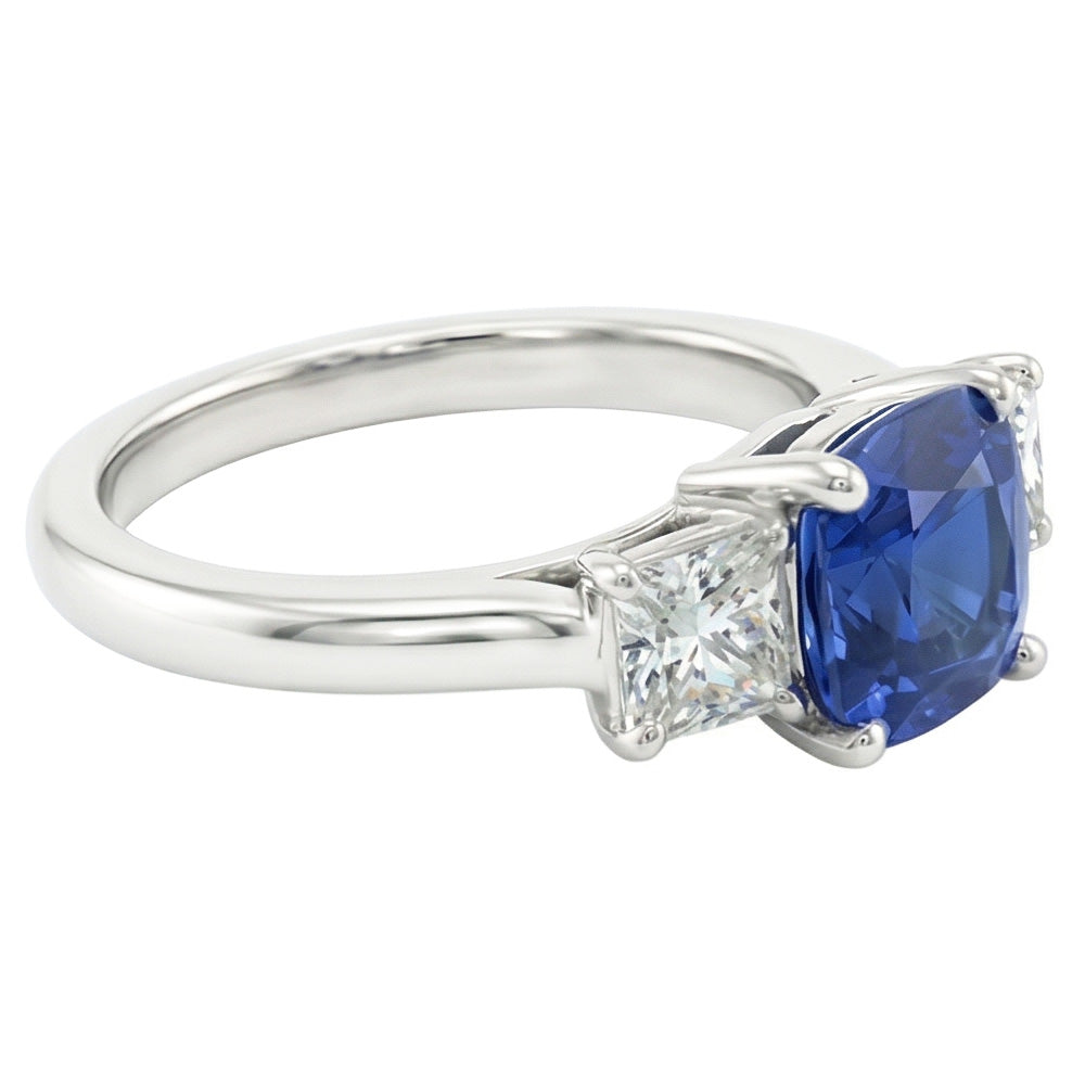 Natural Sapphire Ring 2ct - White Gold 14K