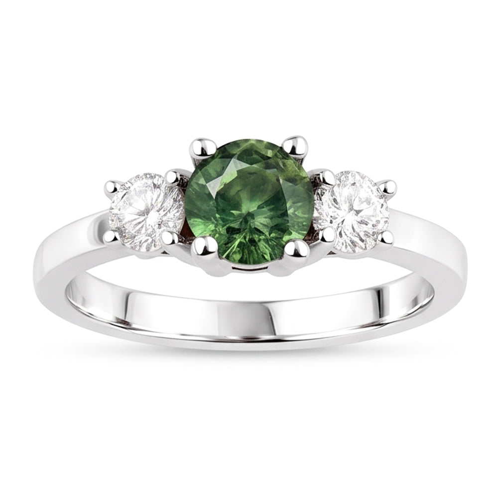 Natural Sapphire Ring 2ct - White Gold 14K