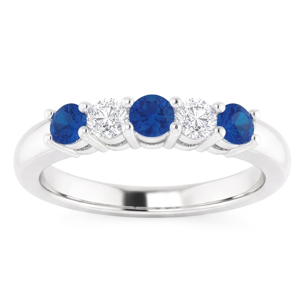 Natural Sapphire Ring 2ct - White Gold 14K