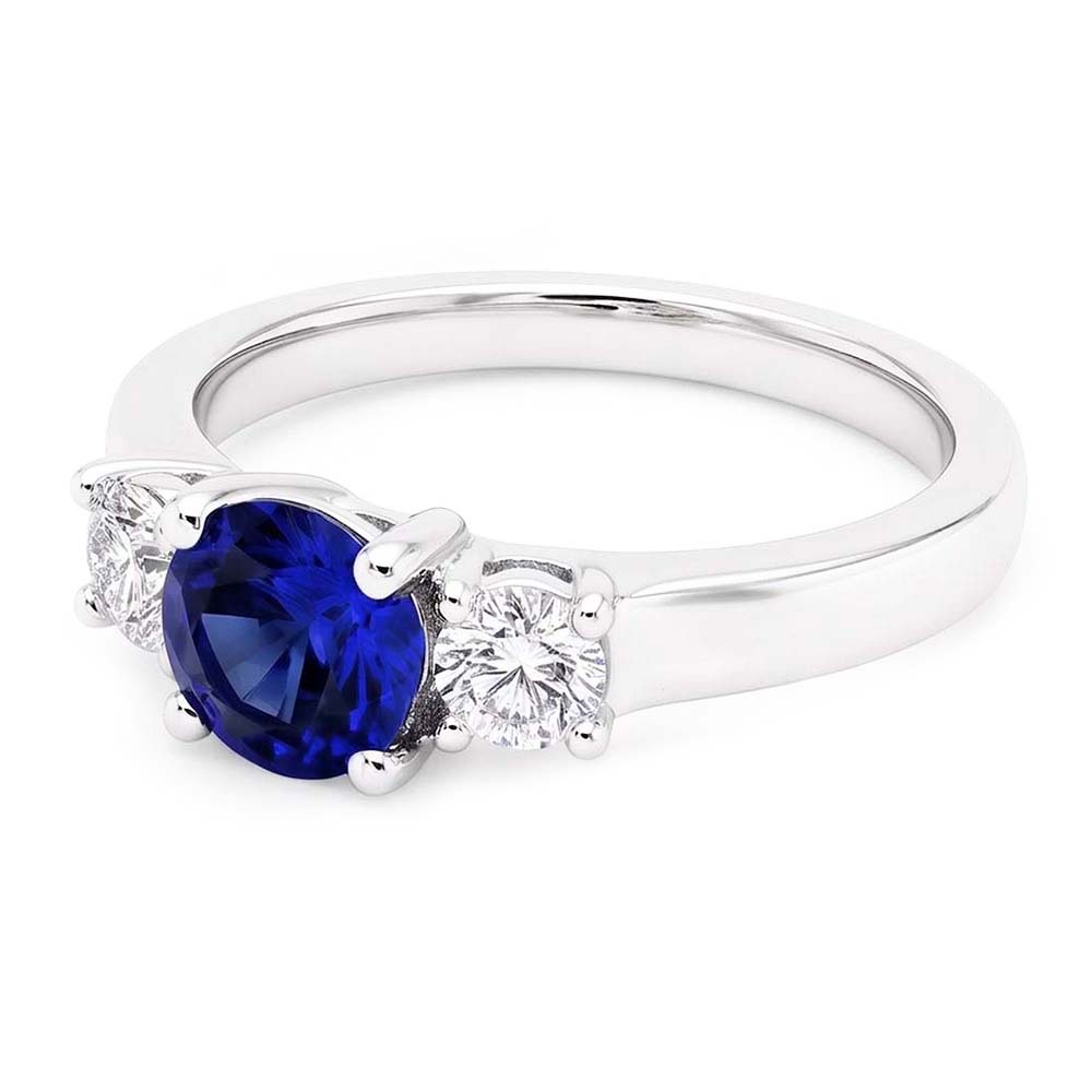 Natural Sapphire Ring 2ct - White Gold 14K