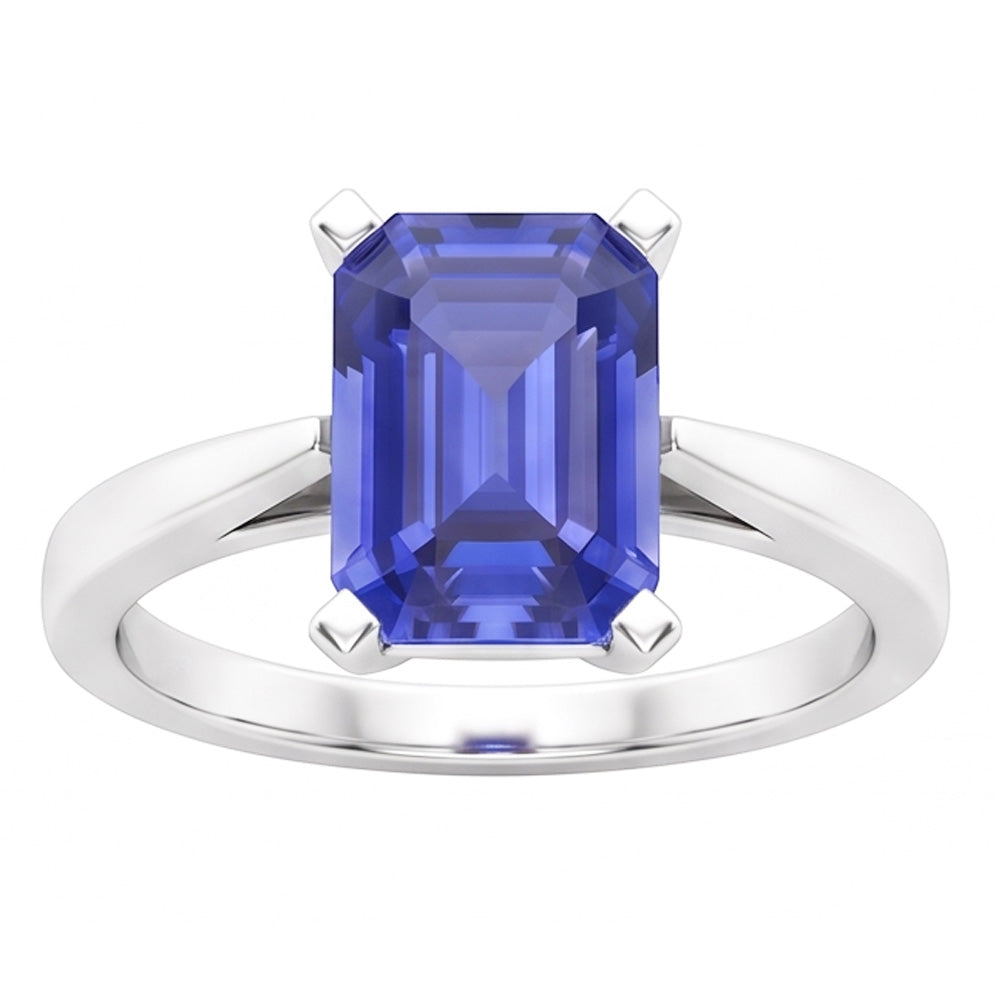 Natural Sapphire Ring 2ct - White Gold 14K