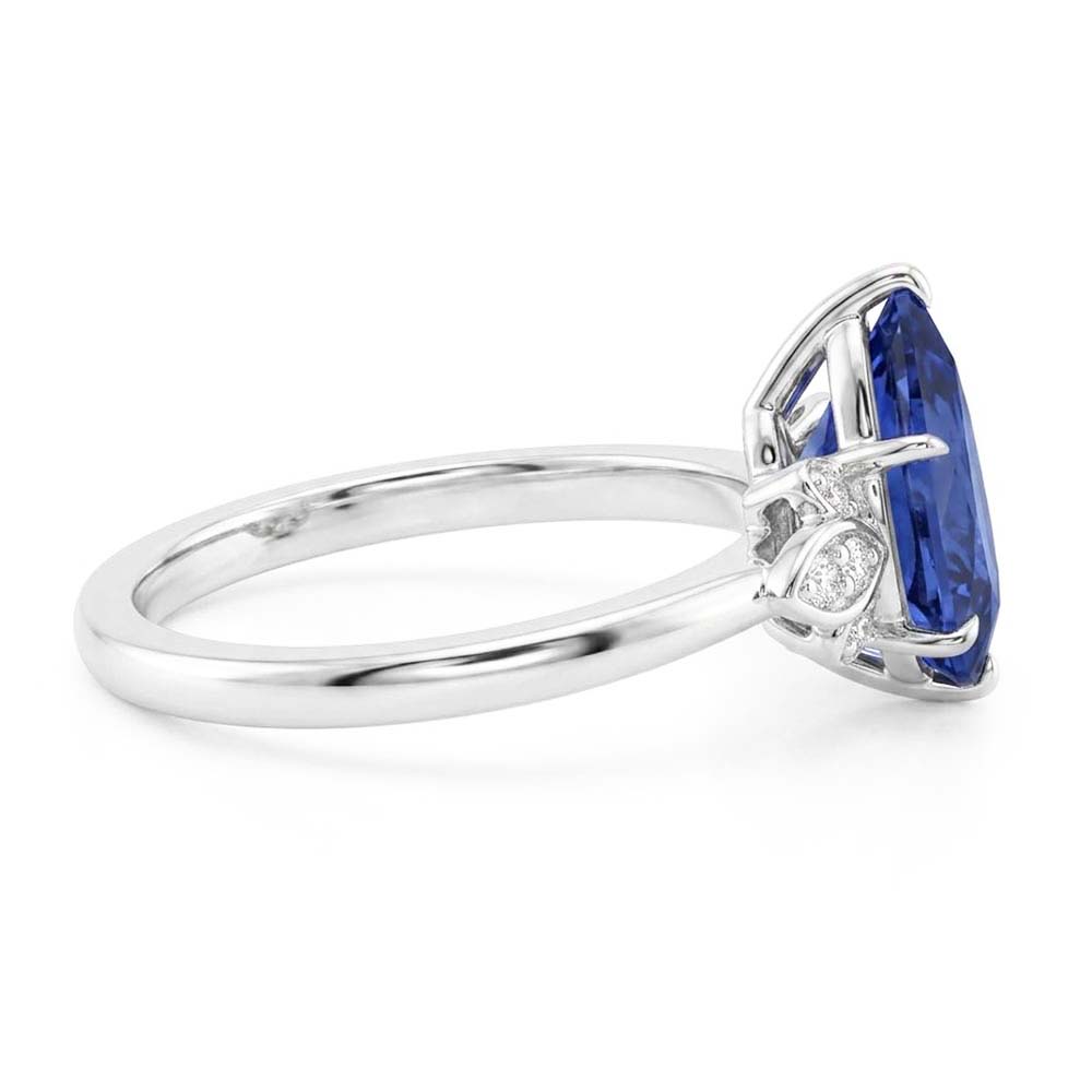 Natural Sapphire Ring 2ct - White Gold 14K